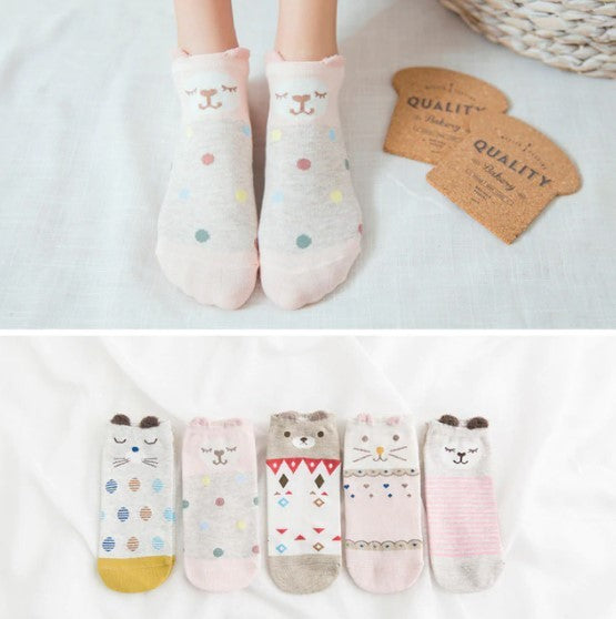 Lot de chaussettes avec des têtes d'animaux