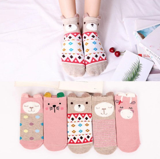 Lot de chaussettes avec des têtes d'animaux