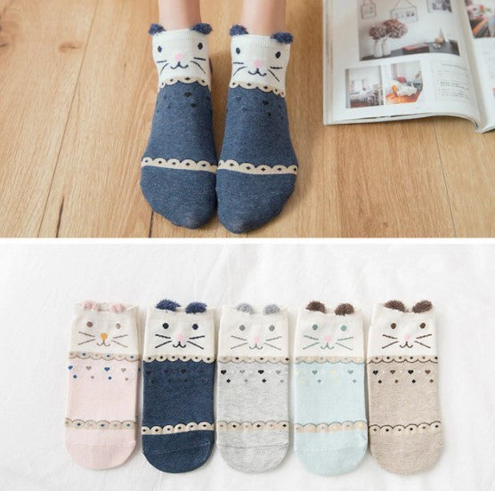 Lot de chaussettes avec des têtes d'animaux