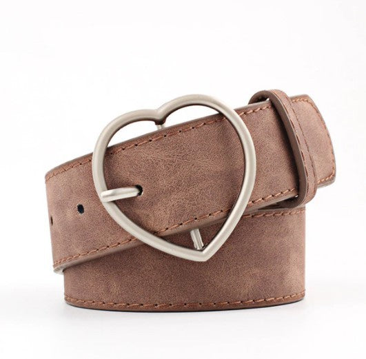 Ceinture femme boucle cœur