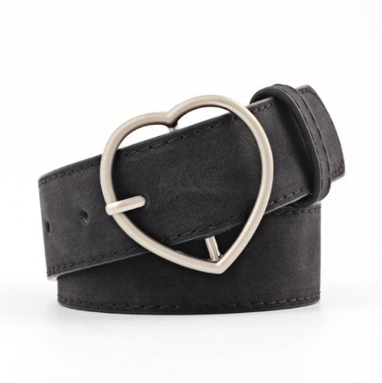 Ceinture femme boucle cœur