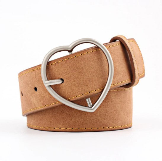 Ceinture femme boucle cœur