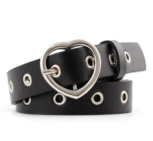 Ceinture femme cœur avec des trous