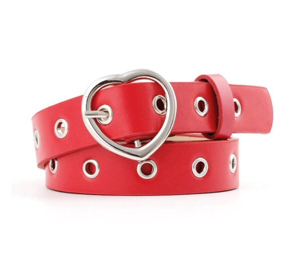 Ceinture femme cœur avec des trous