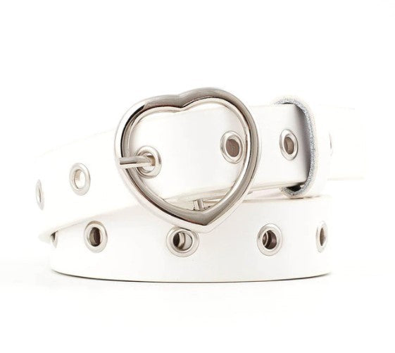 Ceinture femme cœur avec des trous