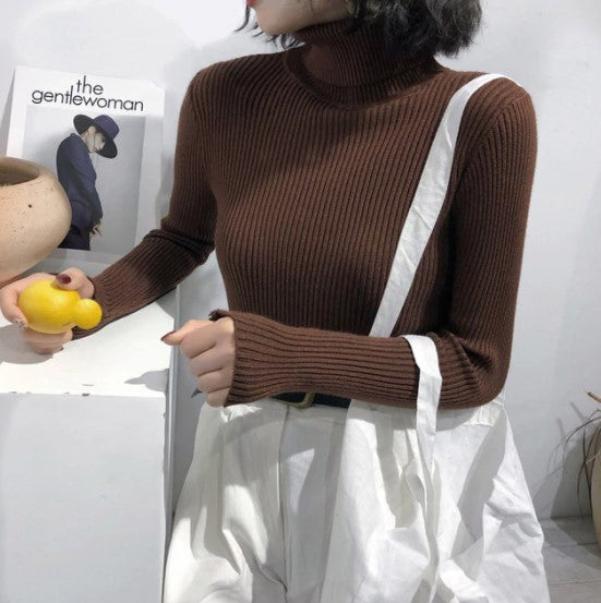Pull femme élégant avec col roulé