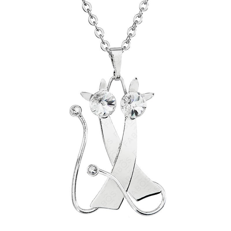 Collier Duo de chats - Swarovski