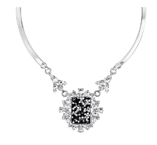 Collier Rectangle avec des pierres - Swarovski