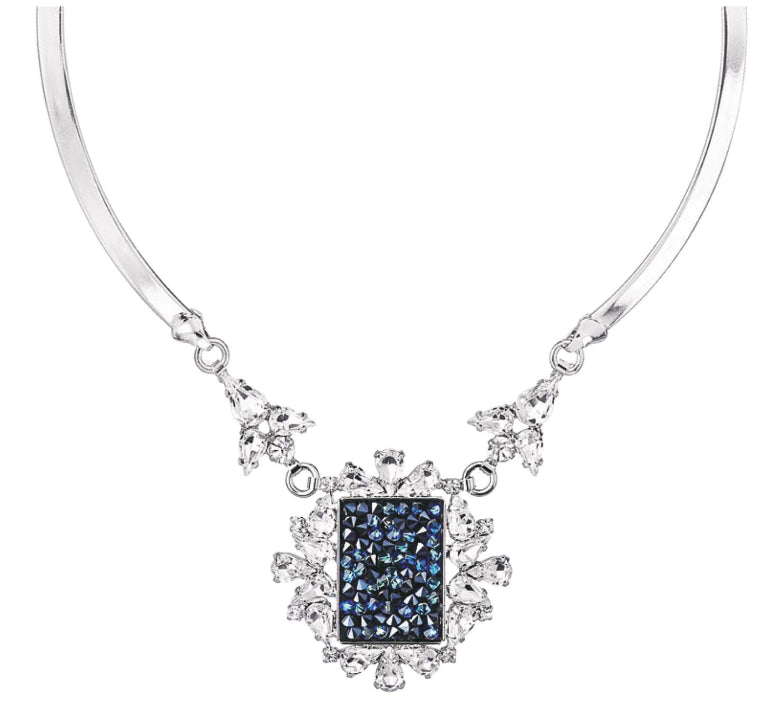 Collier Rectangle avec des pierres - Swarovski