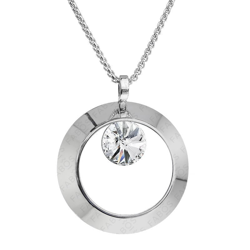 CELESTIA Chanceux Trèfle Lotus Myosotis Collier pour Femmes et Filles, Fleur de Vie Pendentif