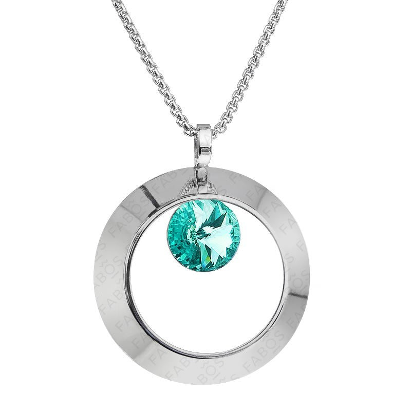 Collier avec pendentif rond - Swarovski