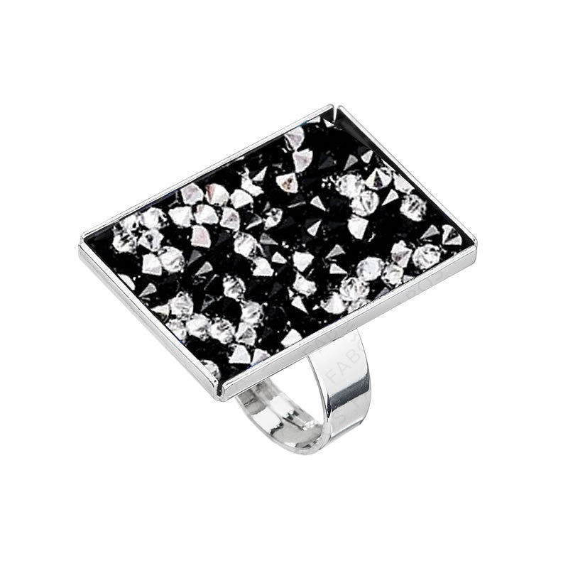 Bague parsemée de pierres - Swarovski