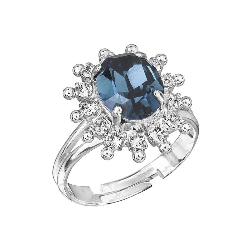 Bague cristal sur couronne - Swarovski