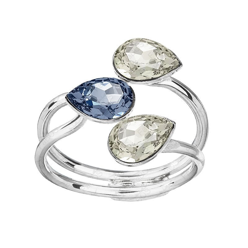 Bague avec 3 cristaux - Swarovski