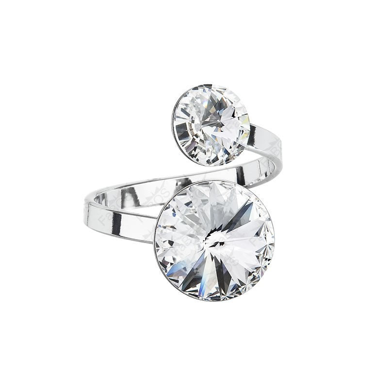 Bague double cristaux - Swarovski