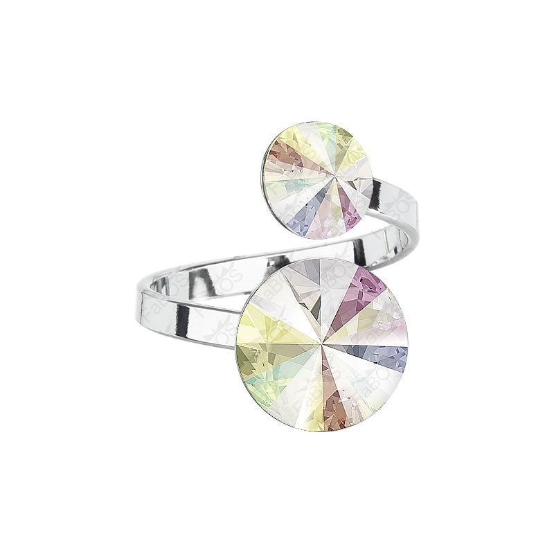 Bague double cristaux - Swarovski