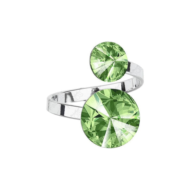 Bague double cristaux - Swarovski