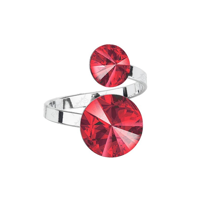 Bague double cristaux - Swarovski