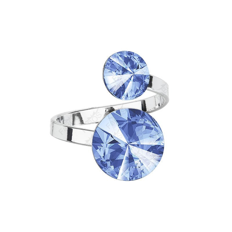 Bague double cristaux - Swarovski