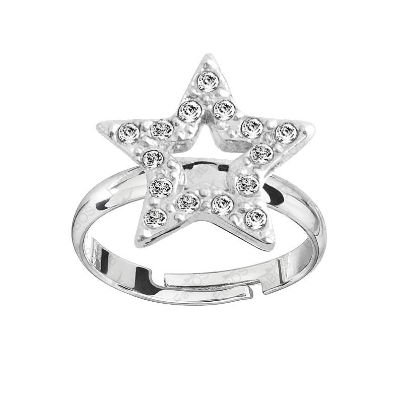 Bague avec cristaux sur étoile - Swarovski
