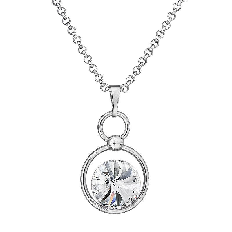 Collier avec pendentif cristal dans un anneau - Swarovski