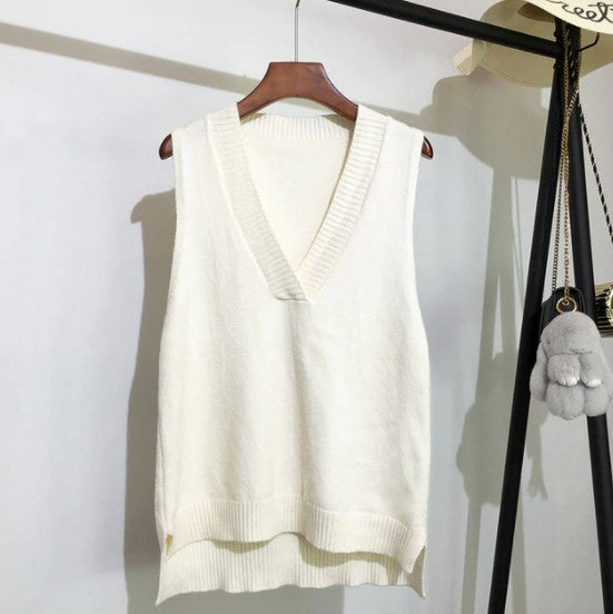 Pull en cachemire sans manches