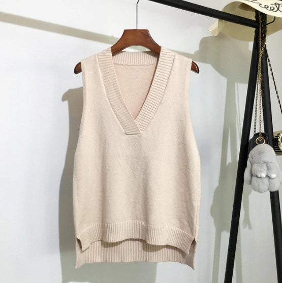 Pull en cachemire sans manches