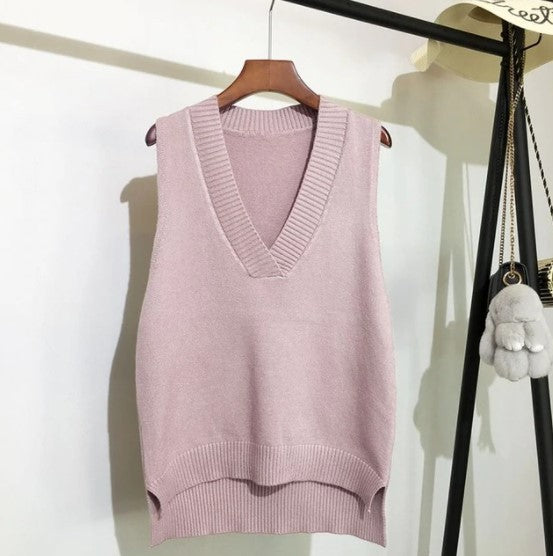 Pull en cachemire sans manches