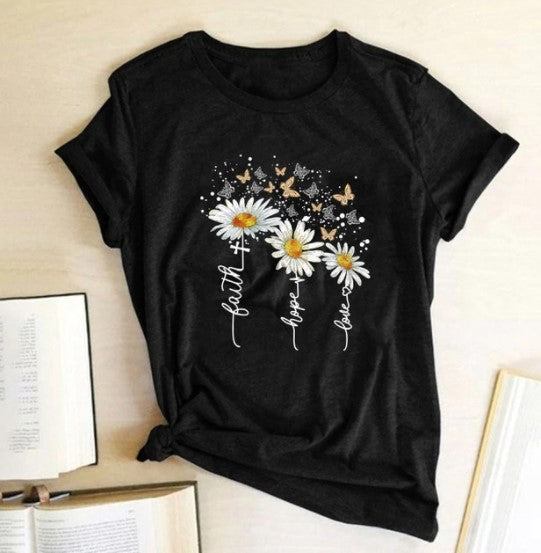 T-shirt femme avec des fleurs