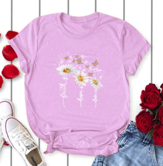T-shirt femme avec des fleurs