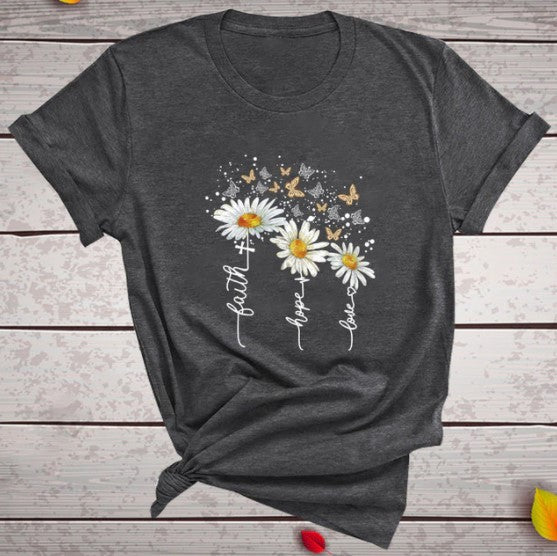 T-shirt femme avec des fleurs