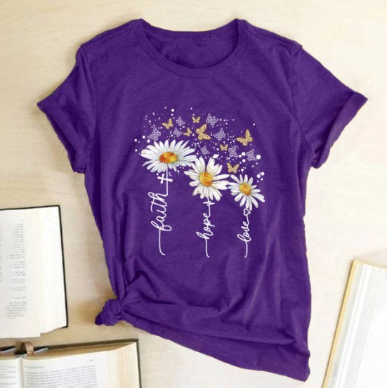 T-shirt femme avec des fleurs