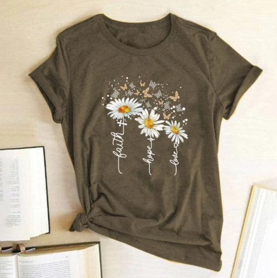 T-shirt femme avec des fleurs