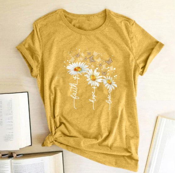 T-shirt femme avec des fleurs