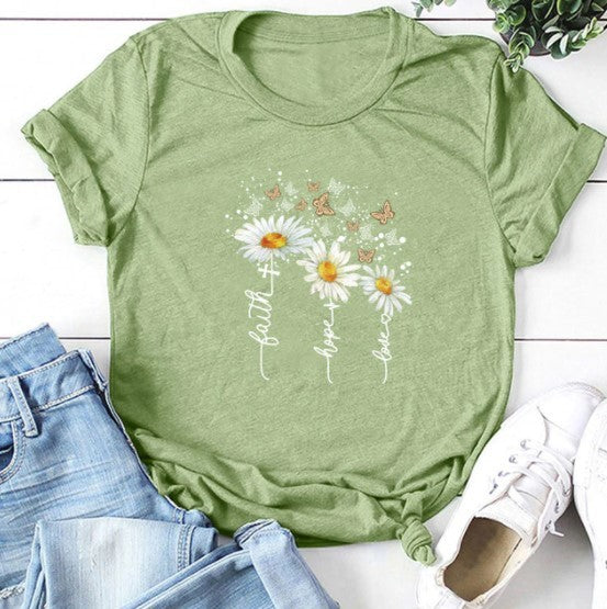 T-shirt femme avec des fleurs