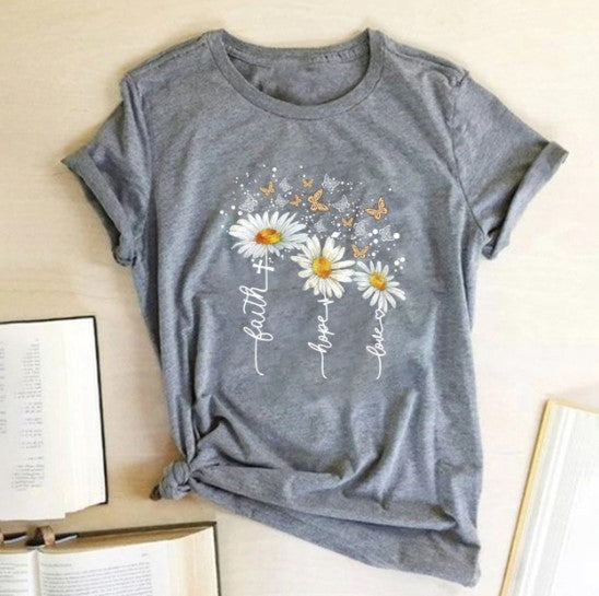 T-shirt femme avec des fleurs