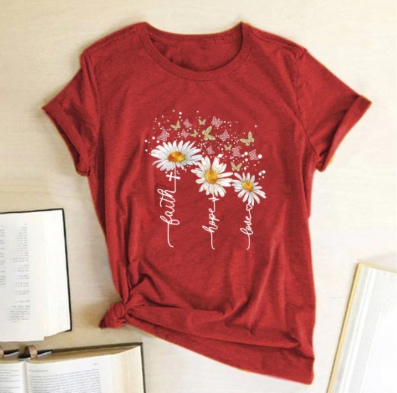 T-shirt femme avec des fleurs