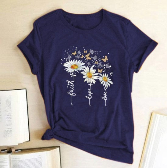 T-shirt femme avec des fleurs