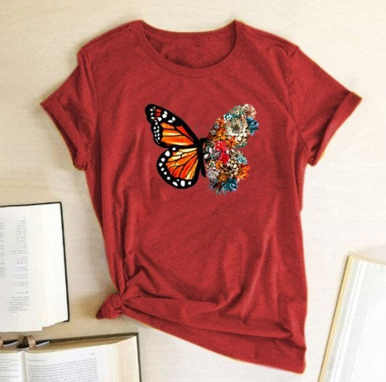 T-shirt femme papillon