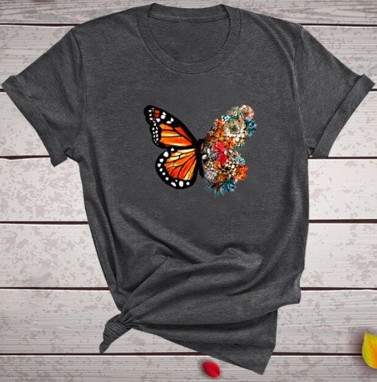 T-shirt femme papillon