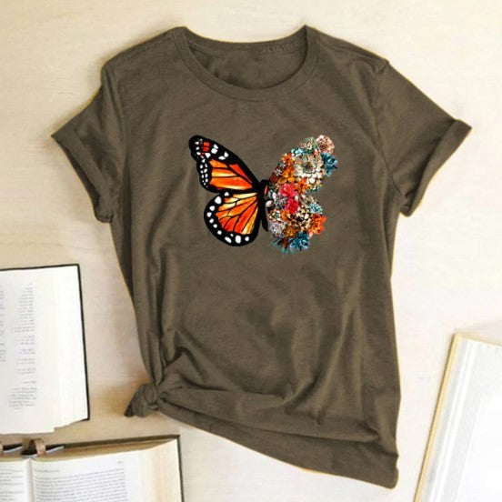 T-shirt femme papillon