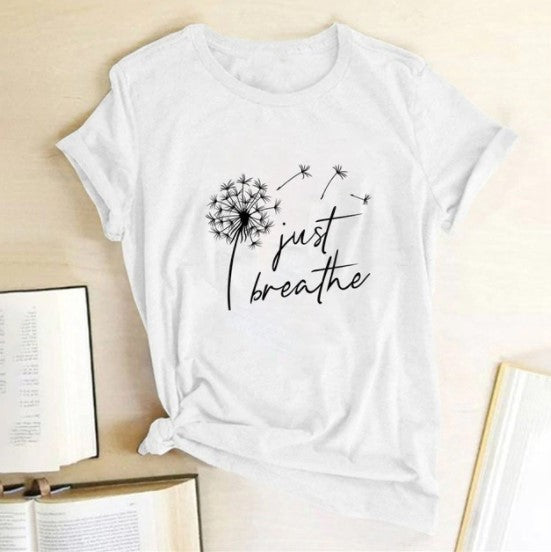 T-shirt femme fleur pissenlit