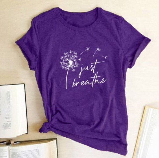 T-shirt femme fleur pissenlit