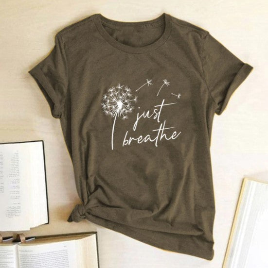 T-shirt femme fleur pissenlit