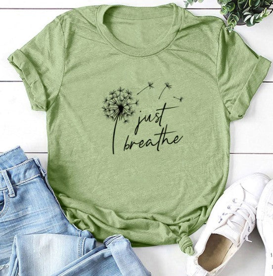 T-shirt femme fleur pissenlit