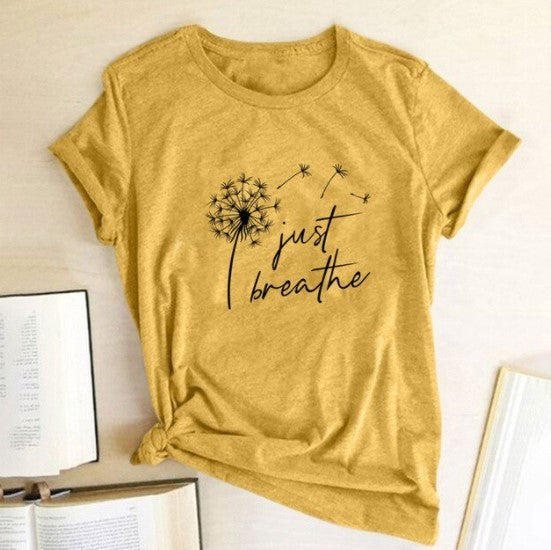 T-shirt femme fleur pissenlit