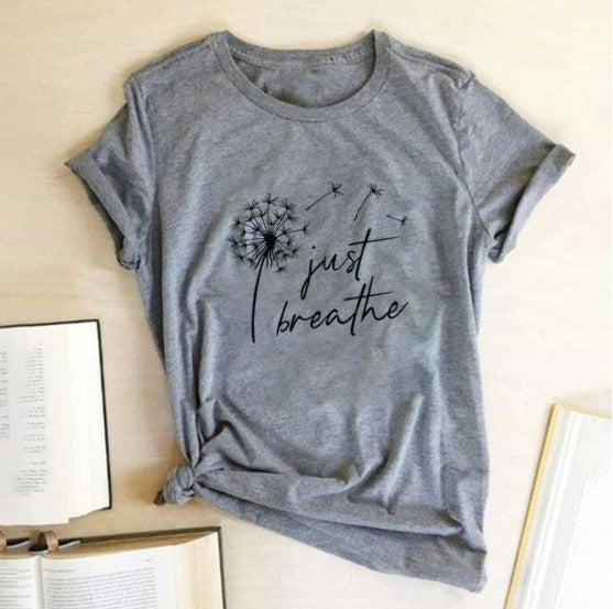 T-shirt femme fleur pissenlit