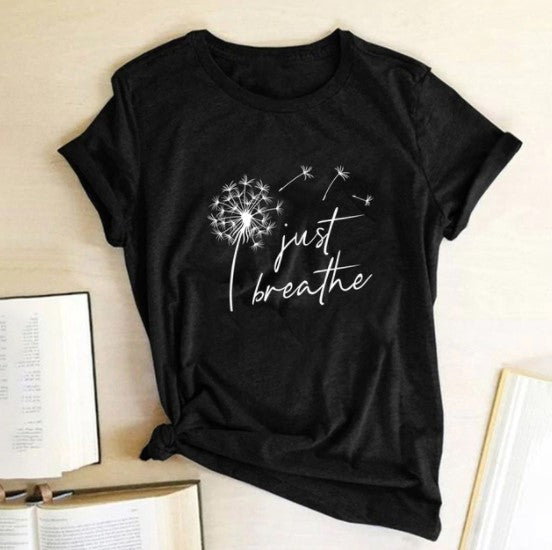T-shirt femme fleur pissenlit