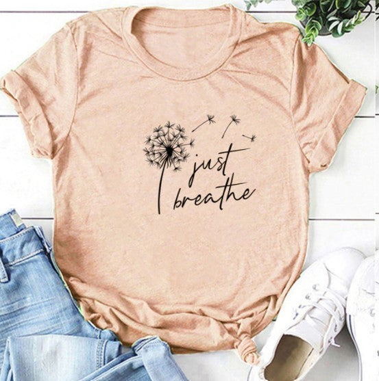 T-shirt femme fleur pissenlit