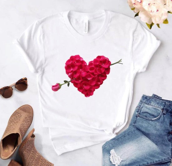 T-shirt femme avec un cœur